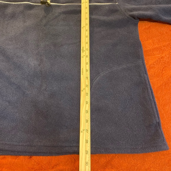 MOUNTAIN RIDGE MENS CLIMATE EQUIPMENT FLEECE PULLOVER JACKET NAVY BLUE SIZE MED - Picture 10 of 10